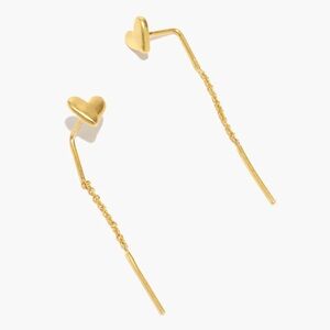 Threader Heart Earrings